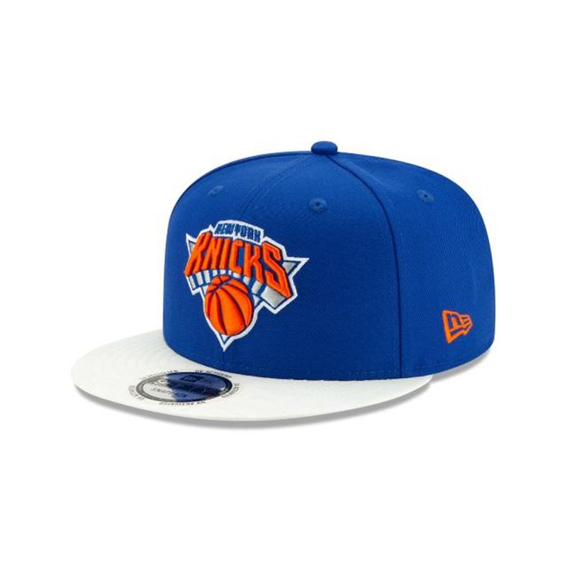 NBA New York Knicks Visor Flare 9Fifty Snapback (JXG9749) - Blue New Era Caps